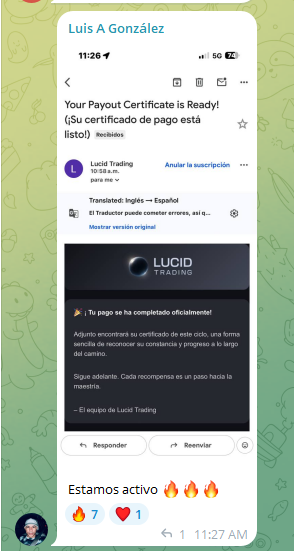 Certificado · Lucid Trading